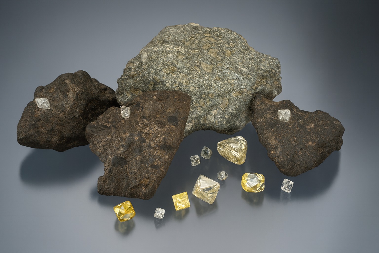 Diamonds in kimberlite